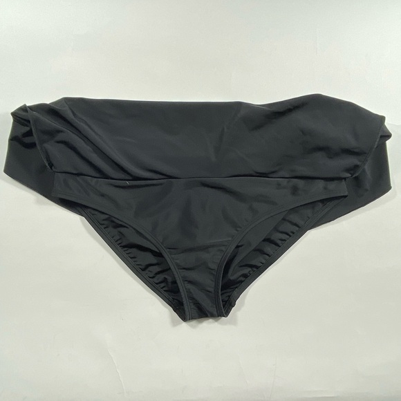 Shade & Shore Womens L (12-14) Black Full Coverage Elastic Waist Swim Skirt NWT - Picture 3 of 13